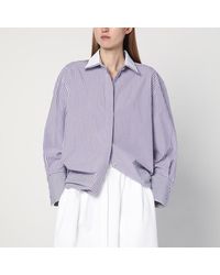 Max Mara - Camicia over a righe in popeline - Lyst