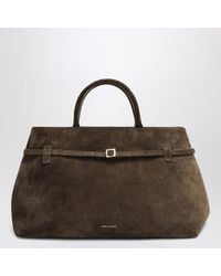 MANU Atelier - Le Cambon 40 Tobacco Suede Bag - Lyst