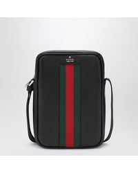 Gucci - Leather Bag With Web Detail - Lyst