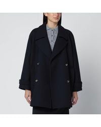 Loewe - Double-Breasted Wool Coat - Lyst