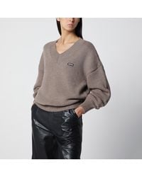 ROTATE BIRGER CHRISTENSEN - Wool And Cashmere V-Neck Sweater - Lyst