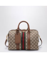 Gucci - Medium Ophidia Duffle Bag In And Brown gg Fabric - Lyst