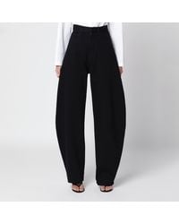 Alaïa - Denim Wide Leg Jeans - Lyst