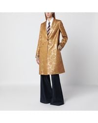 Dries Van Noten - Single-Breasted Coat With Jacquard Pattern - Lyst