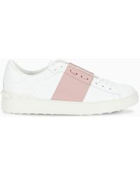 valentino pink and white trainers