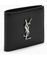 Saint Laurent - Leather Bi-Fold Wallet - Lyst