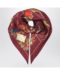 Gucci - Foulard in seta con stampa flora - Lyst