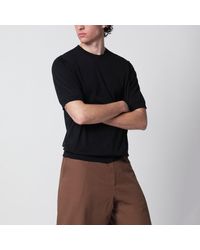 John Smedley - Pull Kempton Noir En Coton - Lyst
