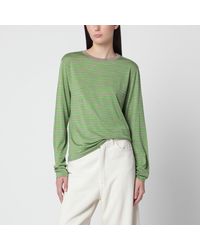 AURALEE - Striped T-Shirt - Lyst