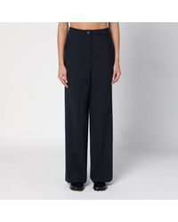 Department 5 - Navy Blue Wool-blend Trousers - Lyst