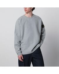 Stone Island - Oversized Crewneck Sweatshirt With Raglan Sleeves - Lyst