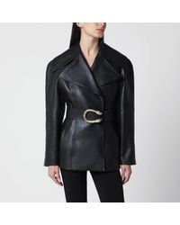 Gucci - Leather Jacket With Dionysus Belt - Lyst