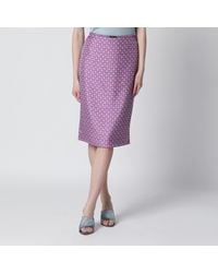 Gucci - Pencil Skirt With Horsebit Print - Lyst