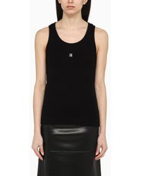 Givenchy - Cotton Tank Top With Logo - Lyst