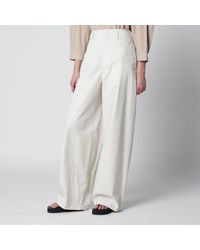 Lemaire - Rice- Cotton Trousers - Lyst