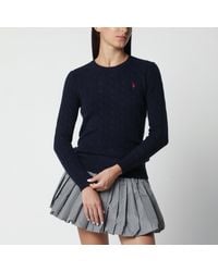 Polo Ralph Lauren - Crewneck Cable-Knit Wool And Cashmere Sweater - Lyst
