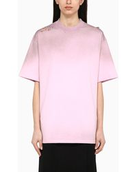 Balenciaga - Light Cotton T-shirt With Logo And Wears - Lyst