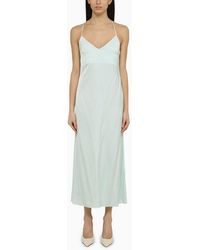 IVY & OAK - Noel Light Aqua Satin Dress - Lyst
