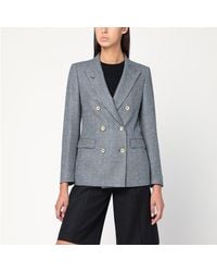Tagliatore - Veste Croisée En Laine Prince De Galles - Lyst