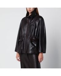 Nour Hammour - Quai Fluid Dark Leather Jacket - Lyst