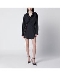Balenciaga - Short Dress With Floral Waist Belt - Lyst