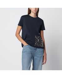 Max Mara - Cotton T-Shirt With Logo Print - Lyst