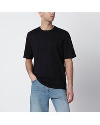 Saint Laurent - Oversized T-Shirt With Logo Embroidery - Lyst