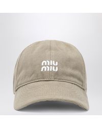 Miu Miu - Washed Denim Baseball Cap - Lyst