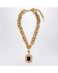 Alessandra Rich - Tone Chain Necklace With Pendant - Lyst