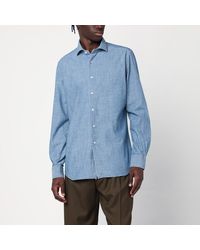 Xacus - Light Denim Tailor Fit Shirt - Lyst
