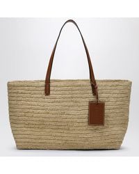 Manebí - Raffia And Leather Shoulder Bag - Lyst