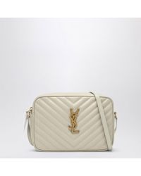 Saint Laurent - Lou Cream Quilted Camera Bag - Lyst