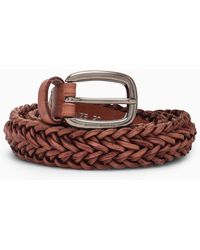 Golden Goose Tan-coloured Braided Belt - Brown