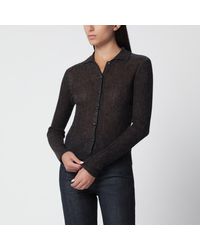 Brunello Cucinelli - Sparkling Ribbed Silk Blend Cardigan - Lyst