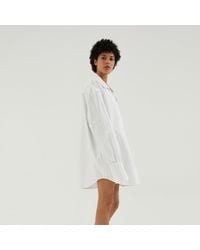 ワンピースその他 1989 STUDIO Striped l/s shirt dress white 1989 STUDIO Striped Long-Sleeved Shirt Dress in White | Lyst
