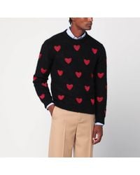 Valentino - Jacquard Heart Pattern Sweater - Lyst