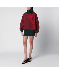 MM6 by Maison Margiela - Forest Jacquard Knit Mini Dress - Lyst