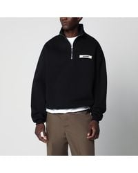 Jacquemus - Zip-Neck Sweatshirt With Gros Grain Logo - Lyst