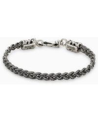 Emanuele Bicocchi - Silver 925 Braided Bracelet - Lyst