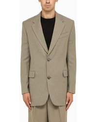 Ami Paris - Wide Taupe Single Breasted Jacket - Lyst