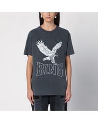 Anine Bing - Washed-out T-shirt With Logo - Lyst