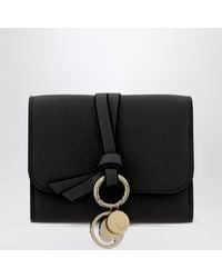Chloé - Mini Alphabet Trifold-Portemonnaie Schwarz - Lyst