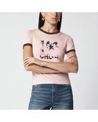 Chloé - Cotton T-Shirt With Logo Print - Lyst