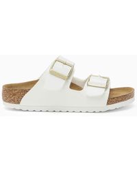 Birkenstock - Weiße Pantolette Arizona - Lyst