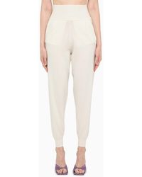 ART ESSAY - Ivory-coloured Cashmere joggers - Lyst