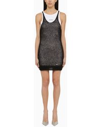 DSquared² - Perforated Mohair Blend Mini Dress - Lyst