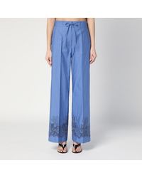 P.A.R.O.S.H. - Embroidered Cotton Pants - Lyst
