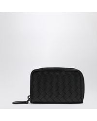 Bottega Veneta - Small Intrecciato Zip-Around Wallet - Lyst