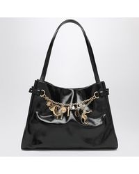 Chloé - Borsa a spalla charms nera in pelle - Lyst