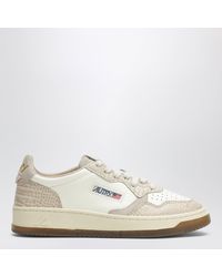Autry - Sneakers Medalist Low Marshmallow/Avorio Con Inserti Effetto Pitonato - Lyst